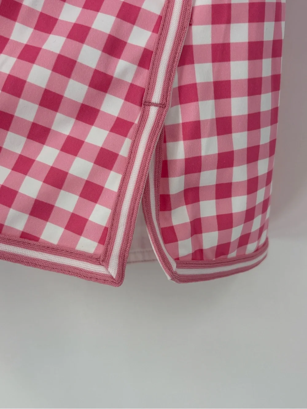 Tuckernuck Karrie Golf Skirt Pink Gingham 16” Preppy Stretch Skort Large